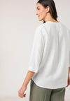 Gerry Weber Linen Buttoned Blouse, White