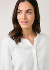 Gerry Weber Linen Buttoned Blouse, White