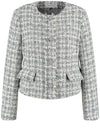 Gerry Weber Long Sleeve Tweed Blazer Jacket, Blue