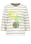 Gerry Weber Floral Graphic Striped Top, White