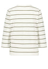 Gerry Weber Floral Graphic Striped Top, White