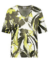 Gerry Weber Printed V Neck Top, Green