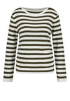 Gerry Weber Stretch Knit Striped Sweater, Green