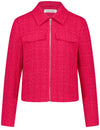 Gerry Weber Boucle Style Zip Jacket, Pink