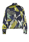 Gerry Weber Shiny Shell Printed Bomber Jacket, Green Multi