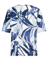 Gerry Weber Printed V Neck Top, Blue