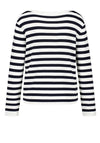 Gerry Weber Stretch Knit Striped Sweater, Navy