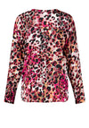 Gerry Weber Animal Print V Neck Blouse, Pink