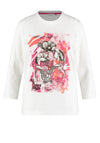 Gerry Weber Beaded Flower Graphic Top, White