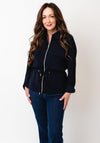Gerry Weber Suede Pocket Jacket, Navy