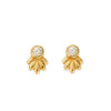ChloBo In Bloom Glistening Flower Bud Stud Earrings, Gold