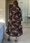 Girl In Mind Angela Leopard Print Shirt Dress, Brown