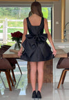 Girl In Mind Feyre Bow Detail Mini Dress, Black