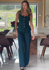 Girl In Mind Jamie Square Neckline Waistcoat & Trousers, Emerald Green