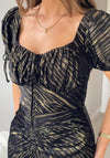 Girl In Mind Dove Ruched Detail Dress, Black