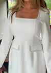 Girl in Mind Amaranta Square Neck Dress, Ivory