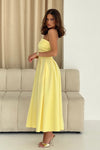 Girl in Mind Danni Bandeau Skater Dress, Yellow