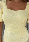 GIRL IN MIND HEIDI RUCHED MIDI DRESS