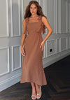 GIRL IN MIND JOVI TIE SHOULDER SQUARE NECK MIDI DR
