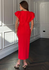 Girl in Mind Katniss Ruched Panel Pencil Dress, Red