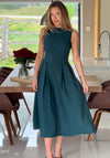 Girl in Mind Nesta Boat Neck Skater Midi Dress, Green