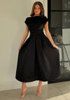 Girl in Mind Betty Asymmetric Dress, Black