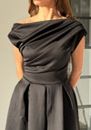 Girl in Mind Betty Asymmetric Dress, Black