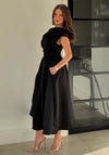 Girl in Mind Betty Asymmetric Dress, Black