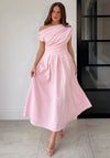 Girl in Mind Betty Asymmetric Dress, Pink