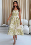 Girl in Mind Camelia Floral Dress, Green