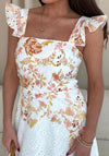Girl In Mind Orla Floral Print Maxi Dress, Orange