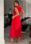 Girl In Mind Hazel Tailored Midi Dress, Red