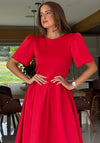 Girl in Mind Elowin Skater Midi Dress, Red