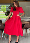 Girl in Mind Elowin Skater Midi Dress, Red
