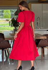 Girl in Mind Elowin Skater Midi Dress, Red