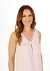 Gaspe Leopard Print Sleeveless Nightdress, Pink