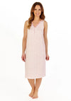 Gaspe Leopard Print Sleeveless Nightdress, Pink
