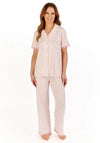 Gaspe Leopard Print Tailored Pyjama Set, Pink