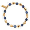 ChloBo Shiny Oval Sodalite Bracelet, Gold & Silver