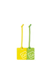 Go Travel Luggage Tags Twin Pack, Yellow & Green