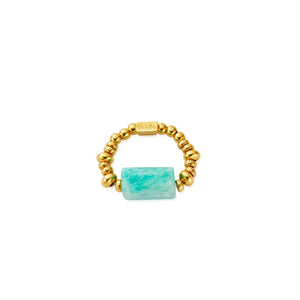 ChloBo Balance Spirit Stone Stretch Ring, Gold