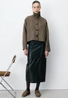 Grace & Mila Arthur Check Wool Blend Coat, Brown