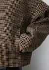 Grace & Mila Arthur Check Wool Blend Coat, Brown