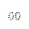Dyrberg/Kern Gretia Crystal Semi Hoop Earrings, Silver