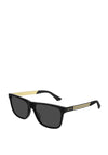 Gucci GG0687S Unisex Square Sunglasses, Black