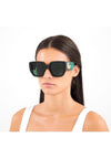 Gucci GG0956S Ladies Bold Wayfarer Sunglasses, Green