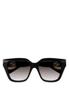 Gucci GG1023S Ladies Cat Eye Logo Sunglasses, Black