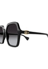 Gucci GG1072S Ladies Oversized Squared Sunglasses, Black