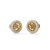 Guess 4G Logo Crystal Earrings, Gold