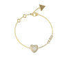 Guess Amami Pearl Heart Bracelet, Gold